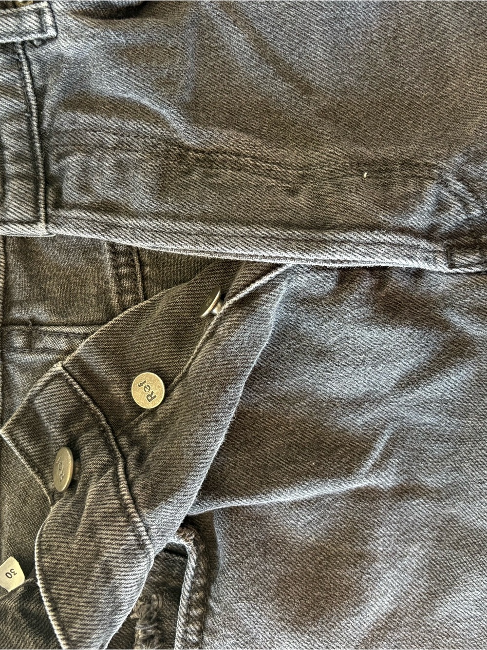 Reformation Straight Leg Jeans in “Lagoon Distressed” Black